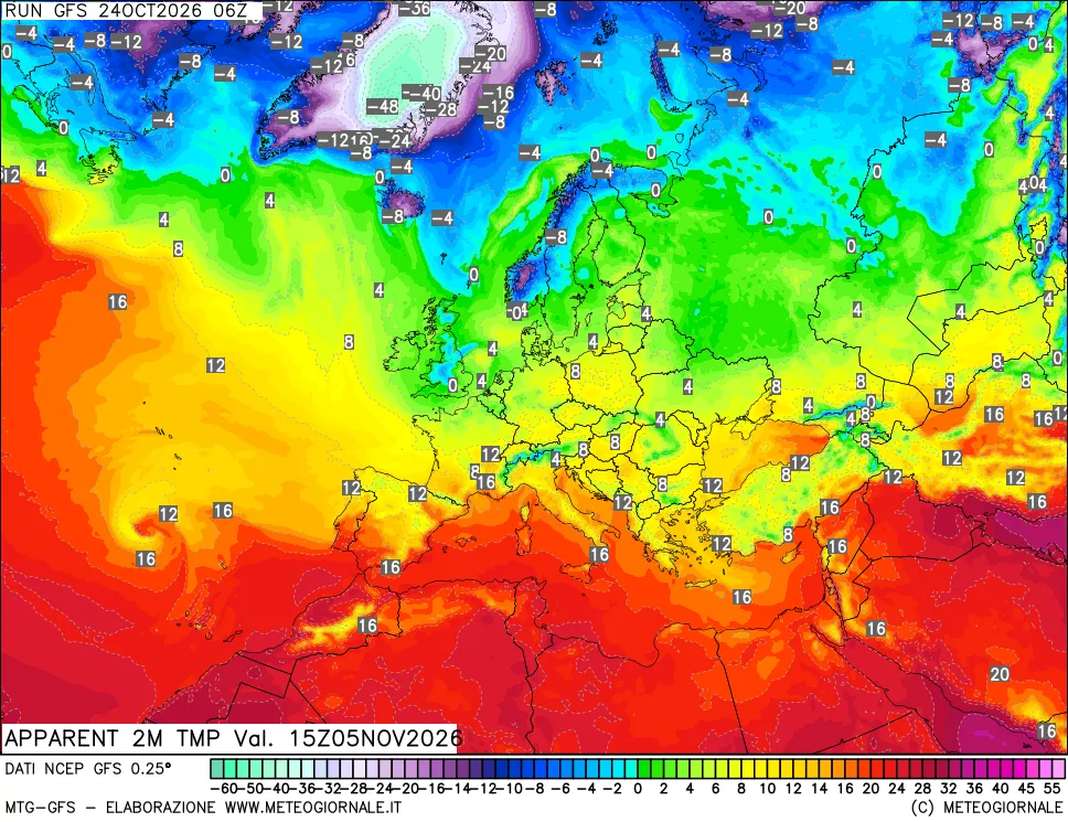 mappa Temp percepita
