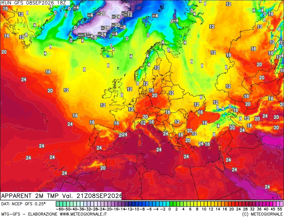 mappa Temp percepita