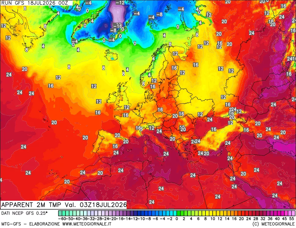 mappa Temp percepita