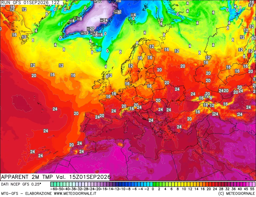 mappa Temp percepita