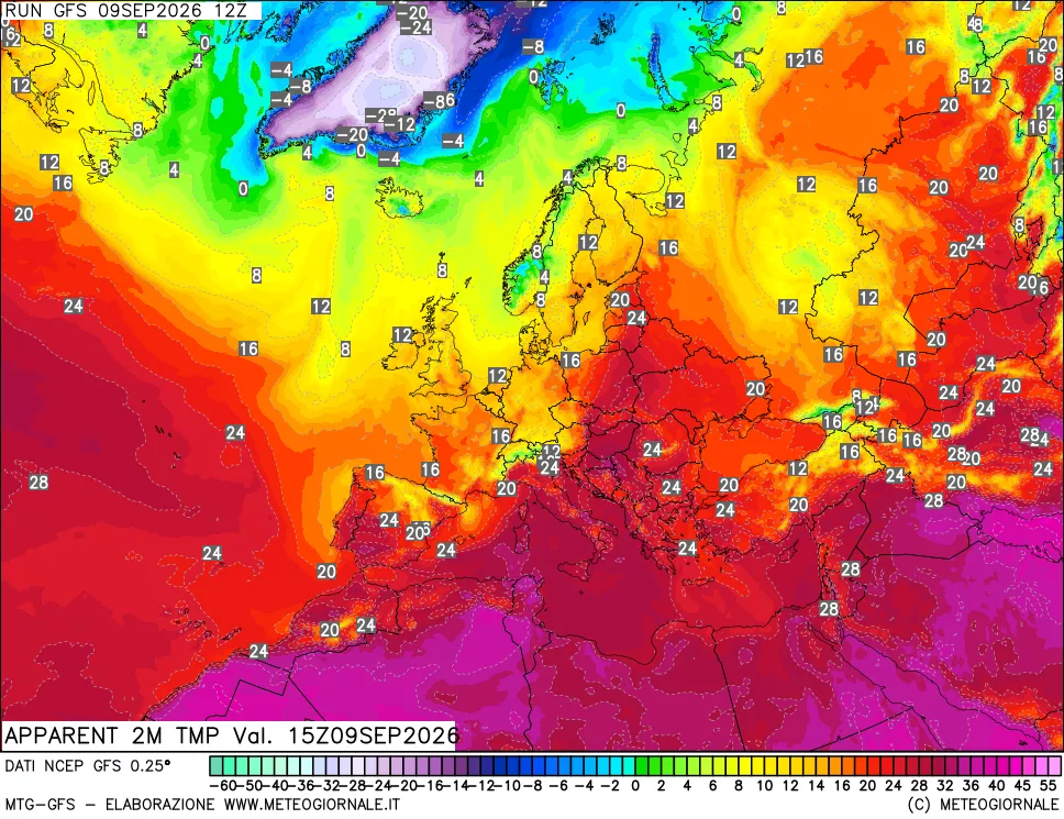 mappa Temp percepita