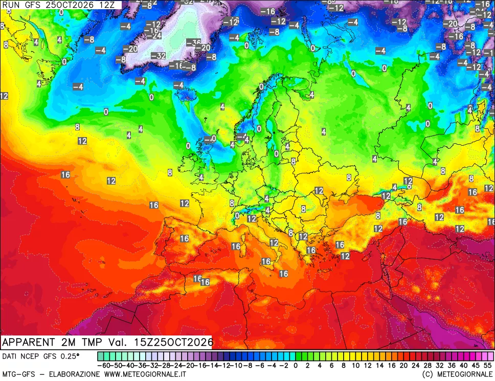 mappa Temp percepita