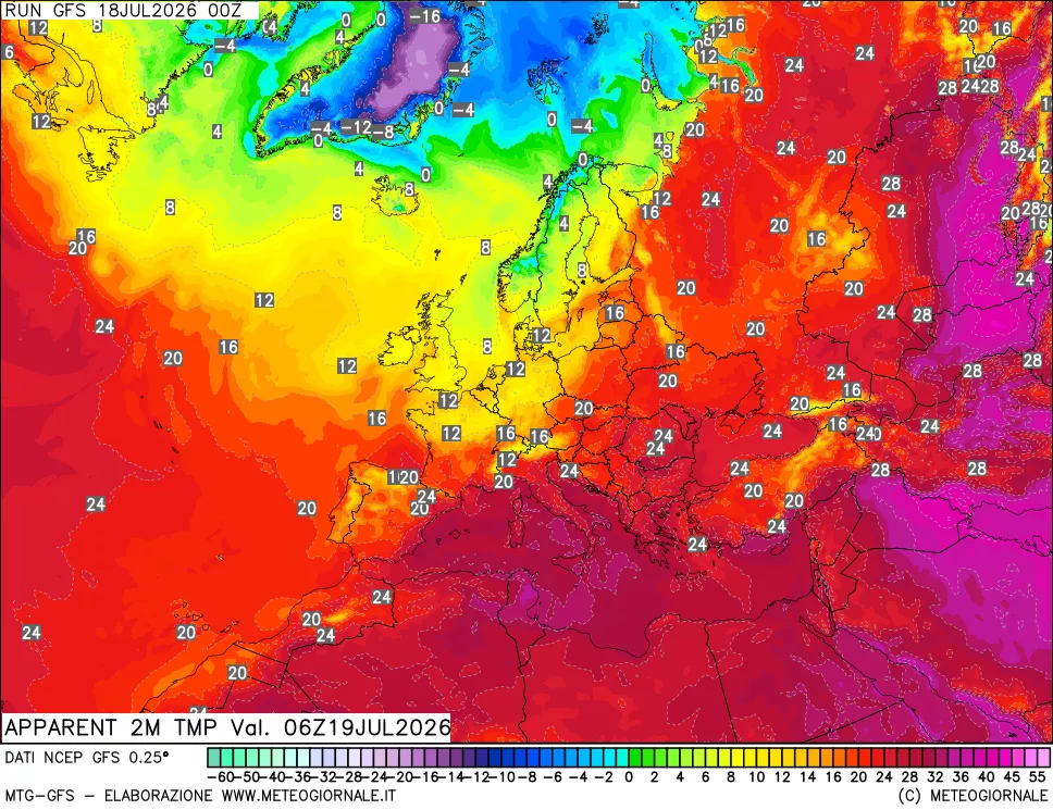 mappa Temp percepita