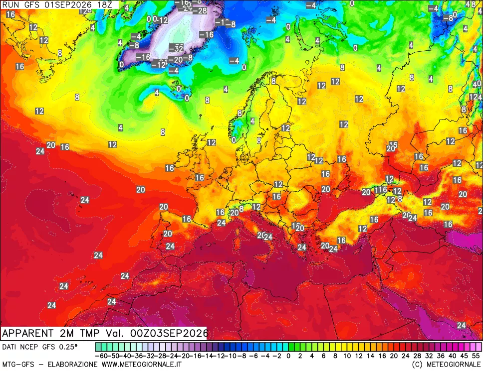 mappa Temp percepita