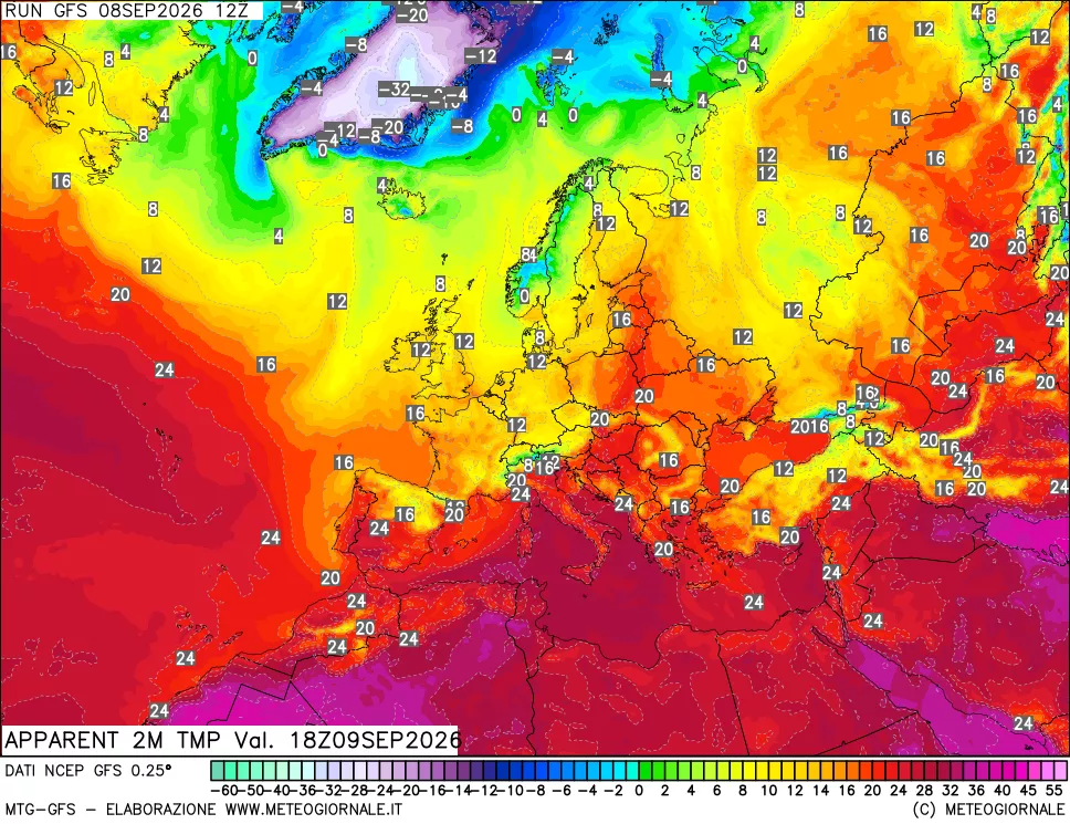 mappa Temp percepita