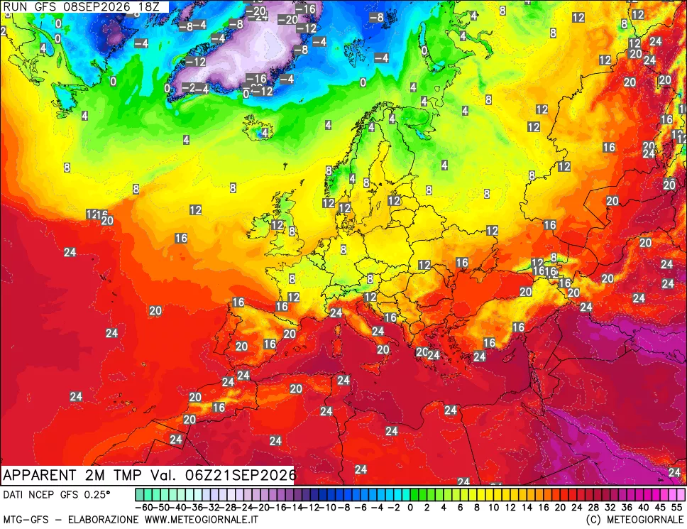 mappa Temp percepita