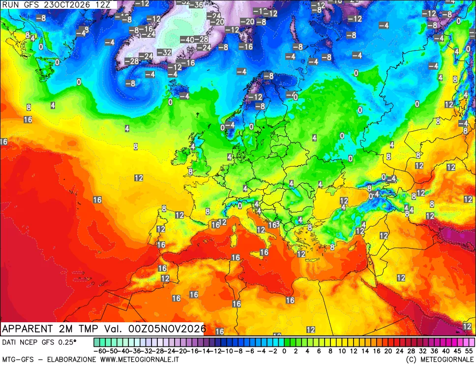 mappa Temp percepita