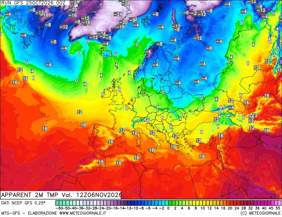 mappa Temp percepita
