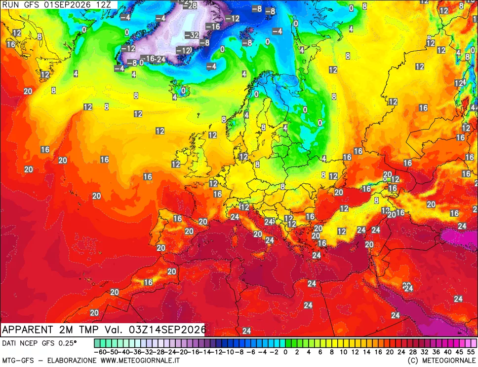 mappa Temp percepita
