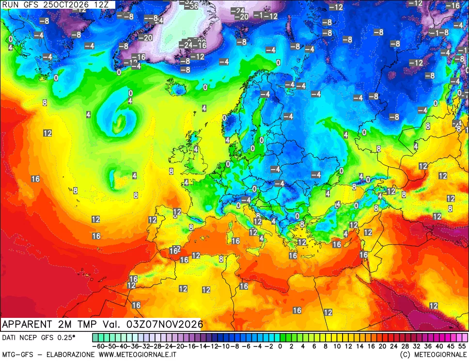 mappa Temp percepita