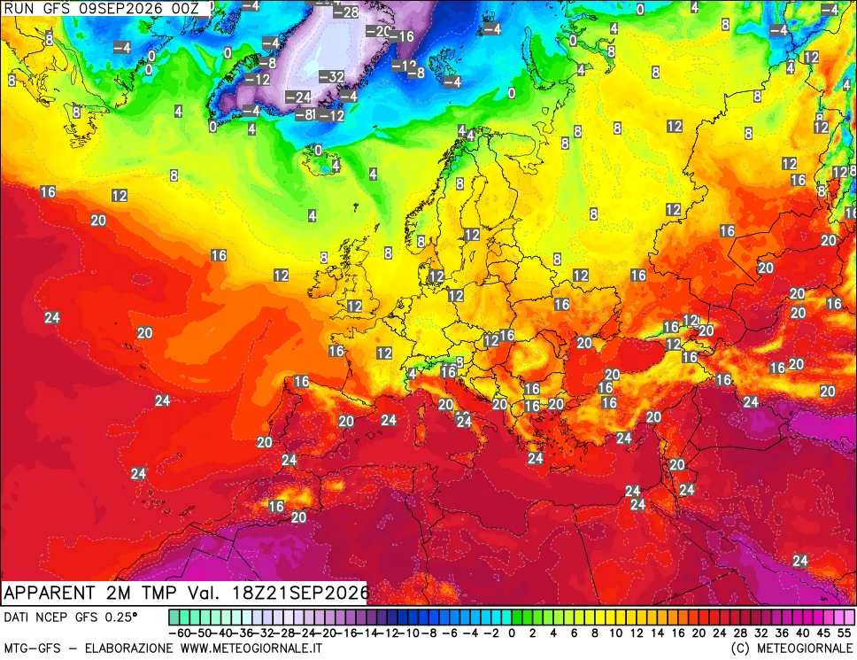 mappa Temp percepita