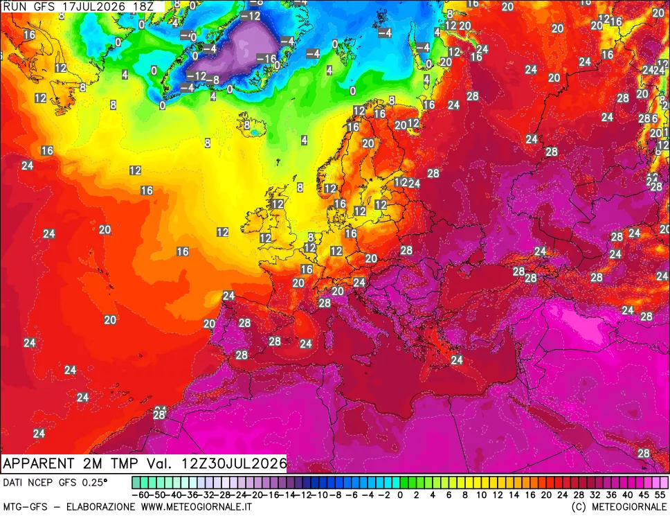 mappa Temp percepita