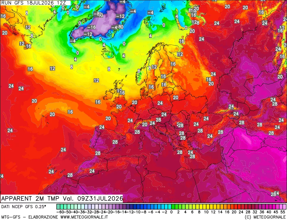 mappa Temp percepita