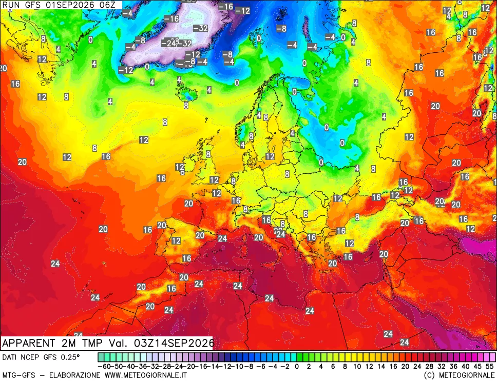 mappa Temp percepita