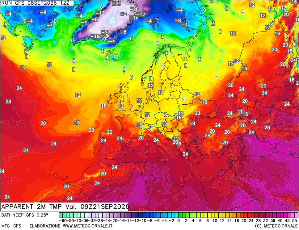 mappa Temp percepita