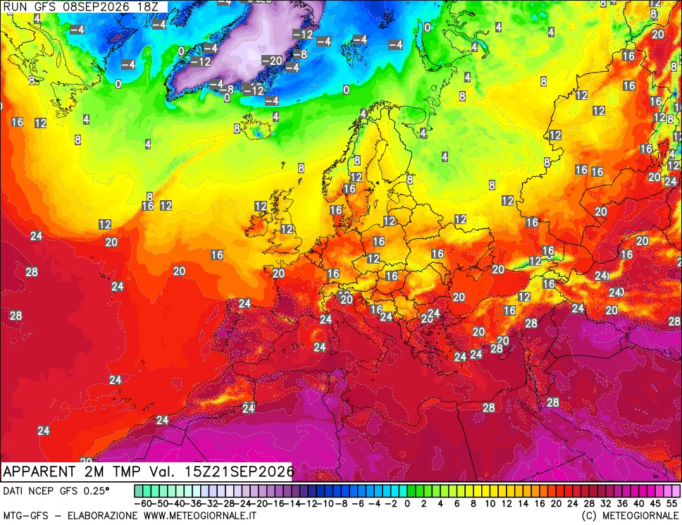 mappa Temp percepita