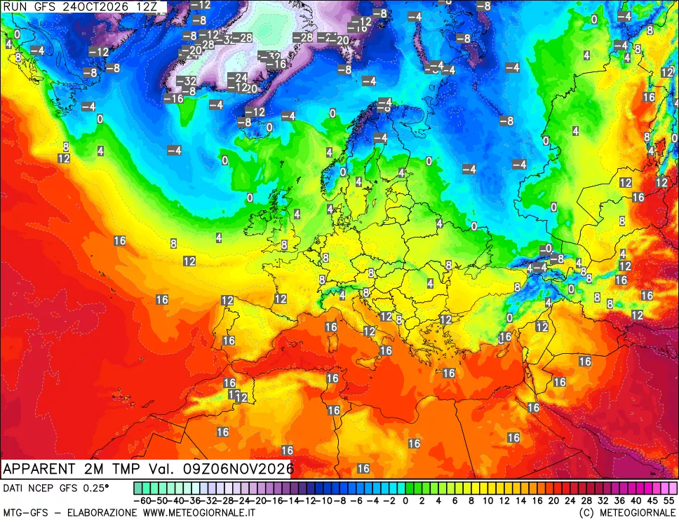 mappa Temp percepita