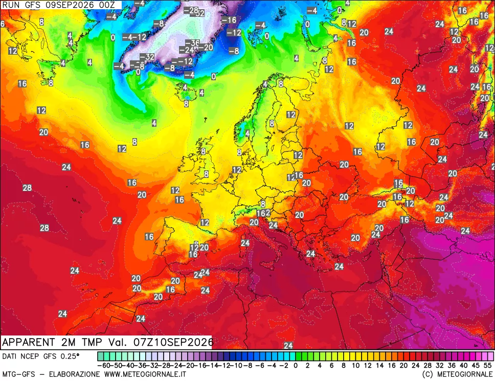 mappa Temp percepita