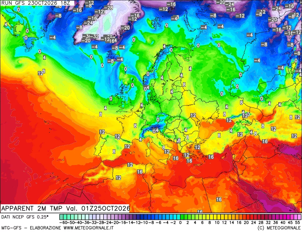 mappa Temp percepita