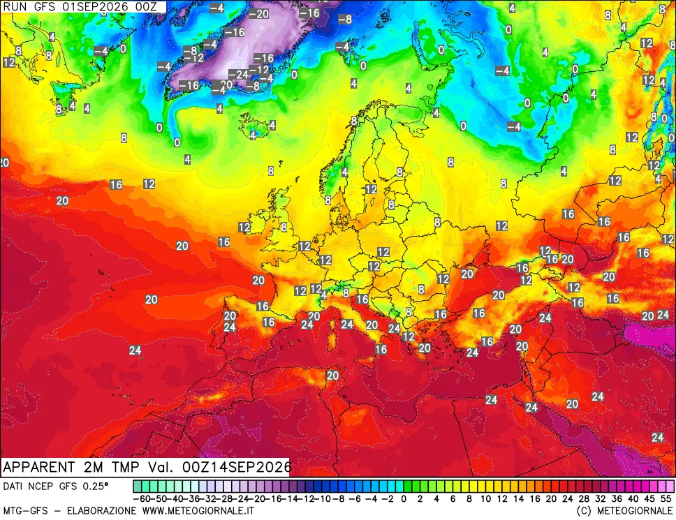 mappa Temp percepita