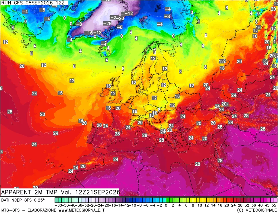 mappa Temp percepita