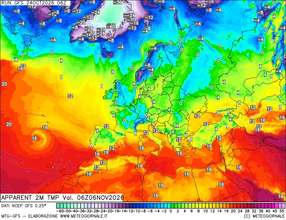 mappa Temp percepita