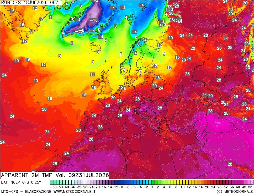 mappa Temp percepita
