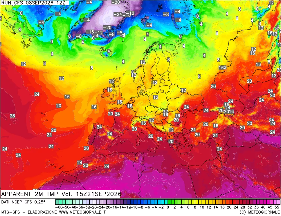 mappa Temp percepita