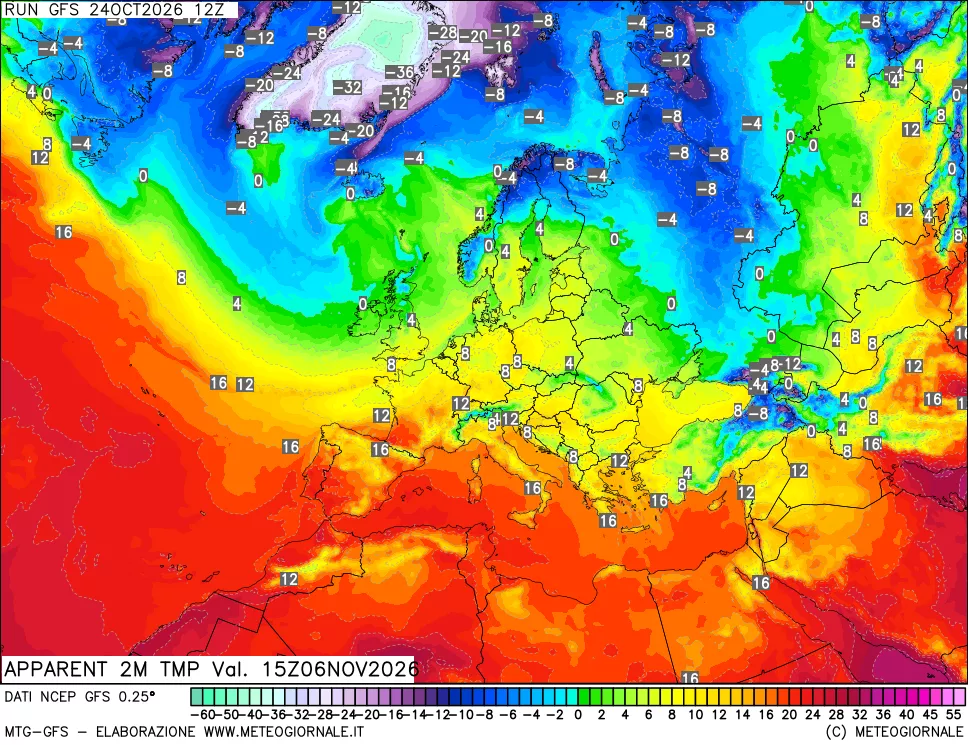 mappa Temp percepita