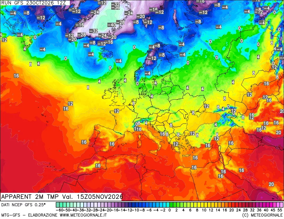 mappa Temp percepita