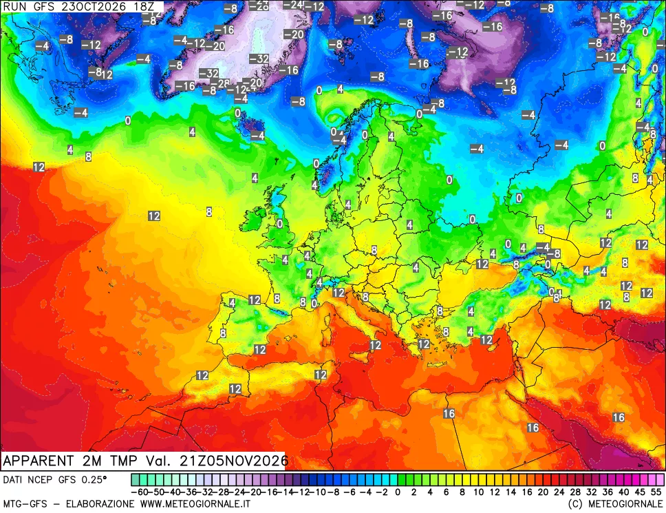 mappa Temp percepita