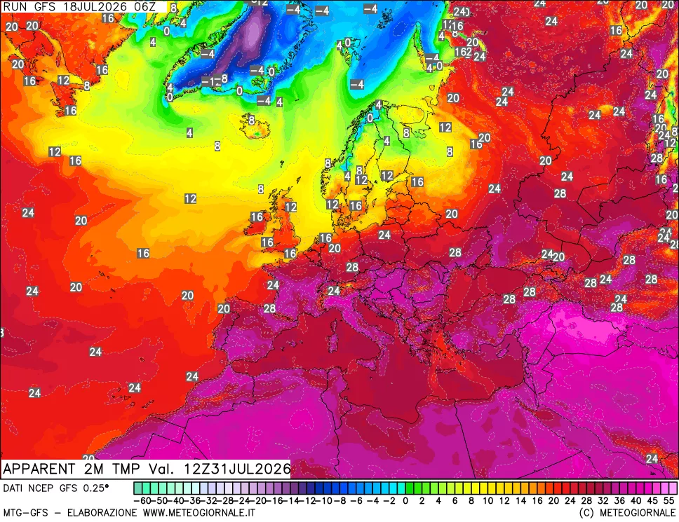mappa Temp percepita