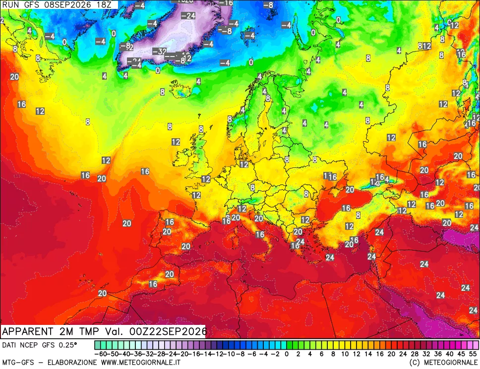 mappa Temp percepita