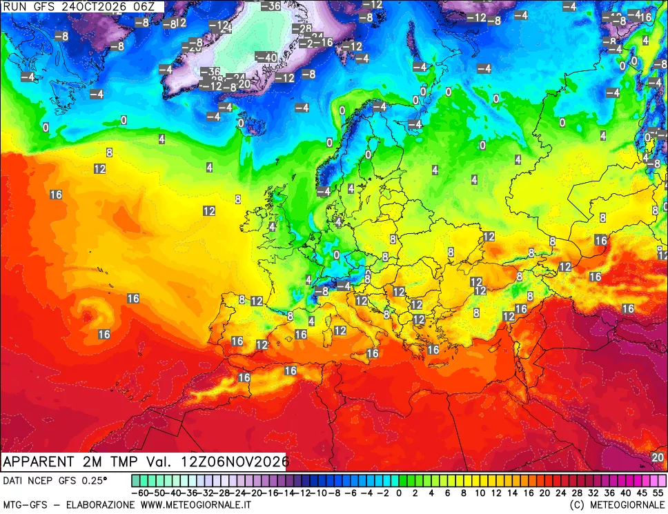 mappa Temp percepita