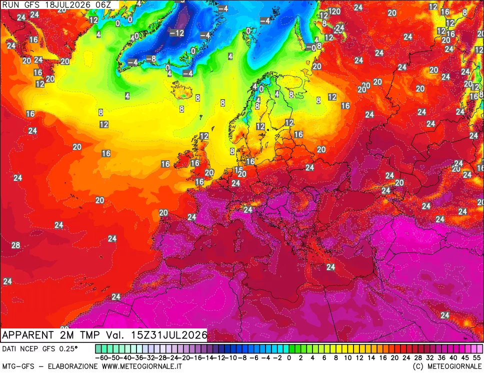 mappa Temp percepita