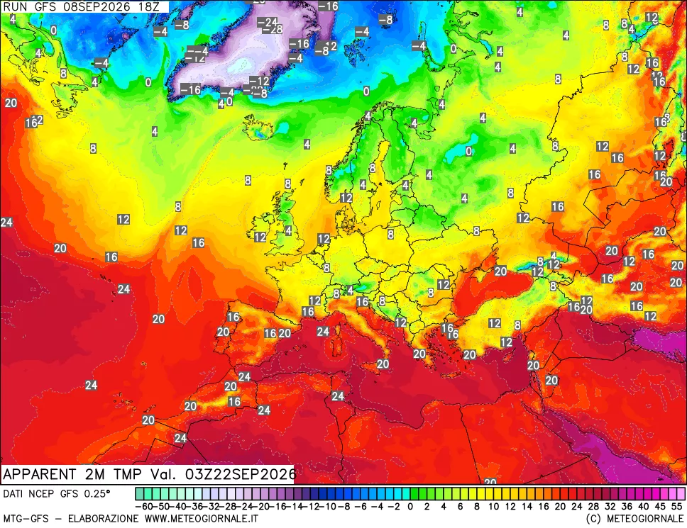 mappa Temp percepita