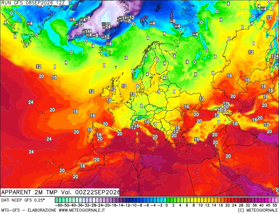 mappa Temp percepita