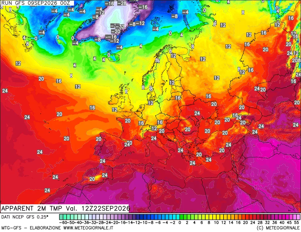 mappa Temp percepita