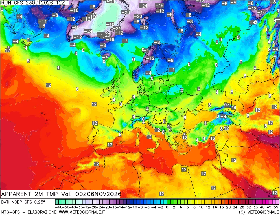 mappa Temp percepita