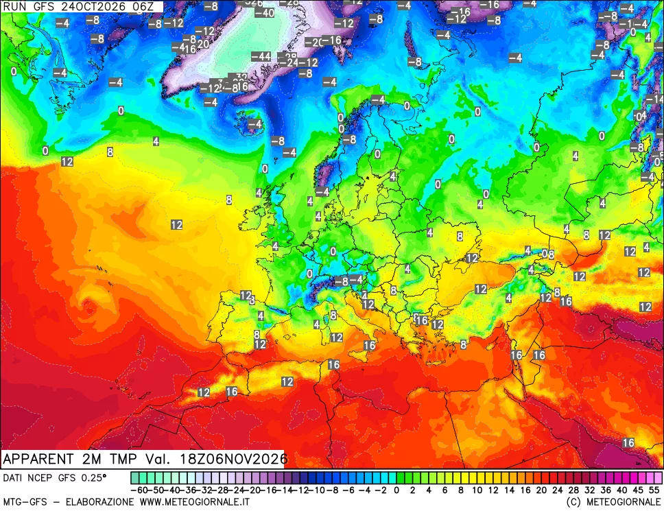 mappa Temp percepita