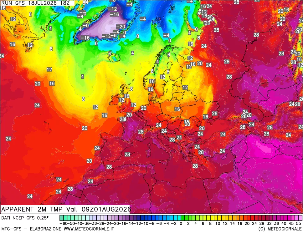 mappa Temp percepita