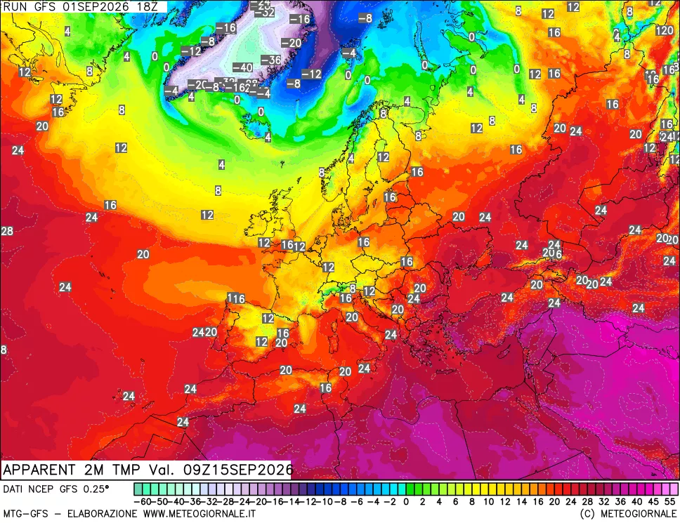 mappa Temp percepita