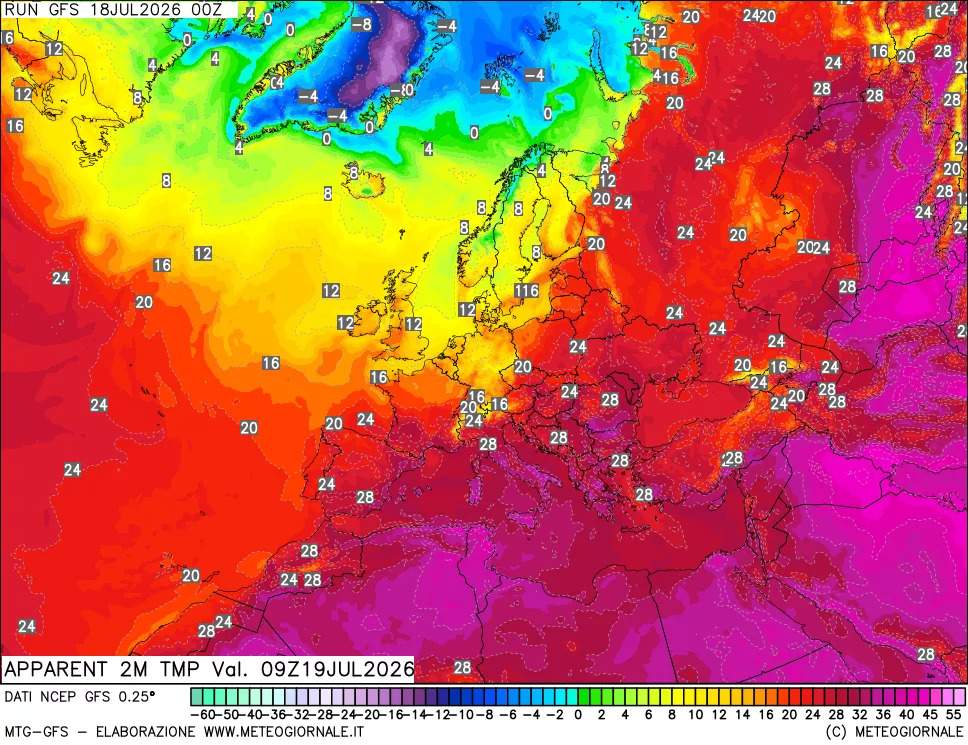 mappa Temp percepita