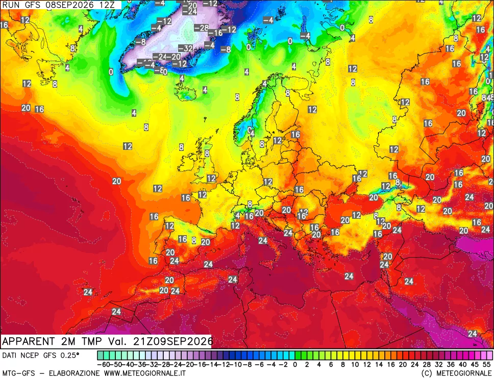 mappa Temp percepita