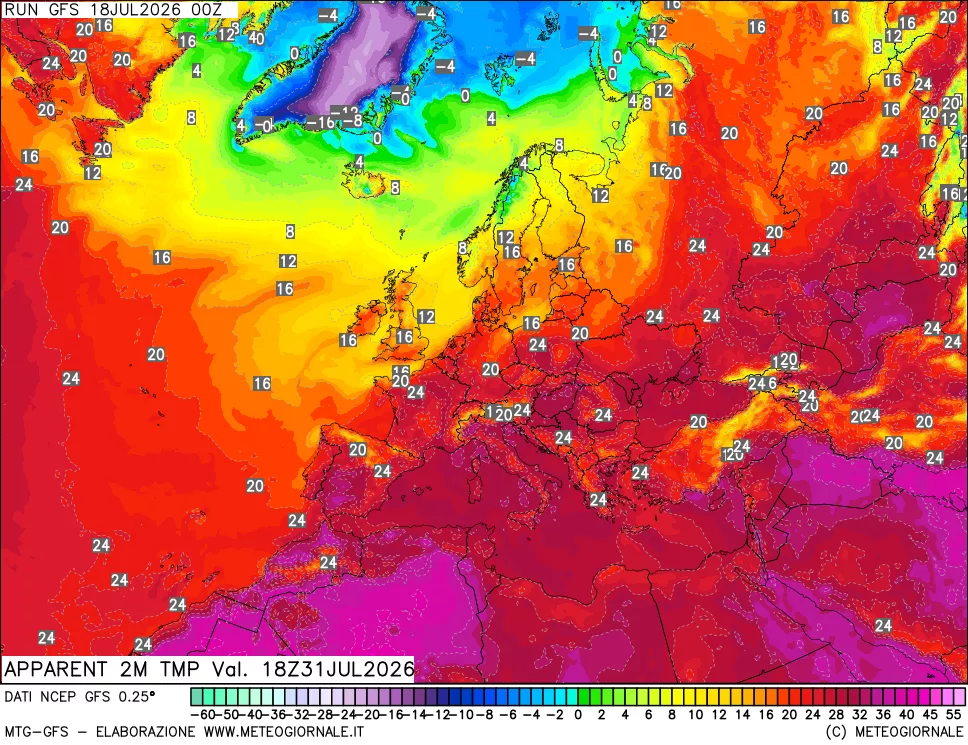 mappa Temp percepita