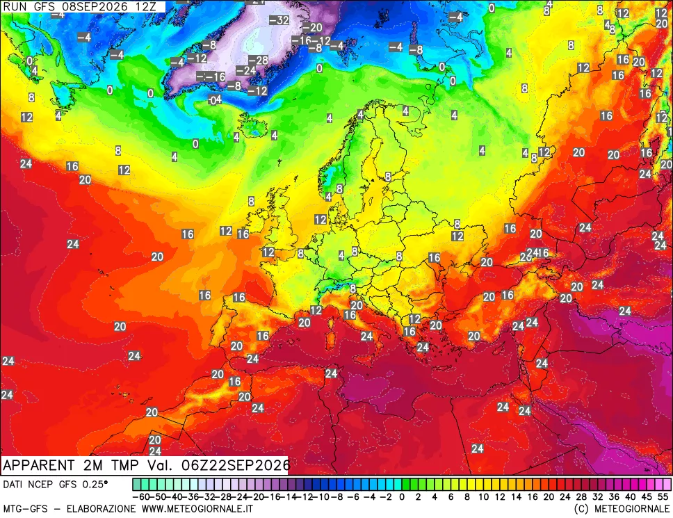 mappa Temp percepita