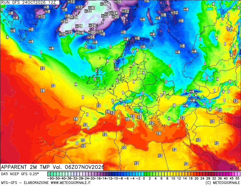 mappa Temp percepita