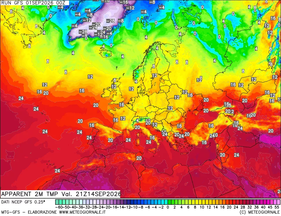 mappa Temp percepita