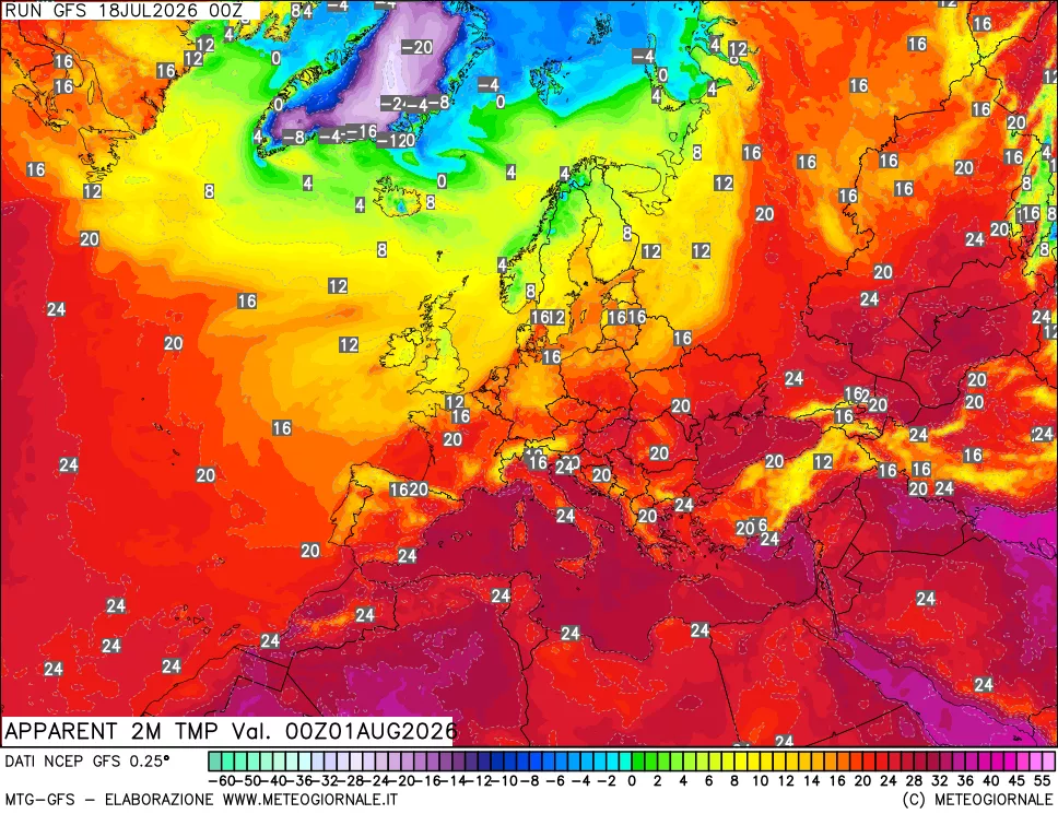 mappa Temp percepita