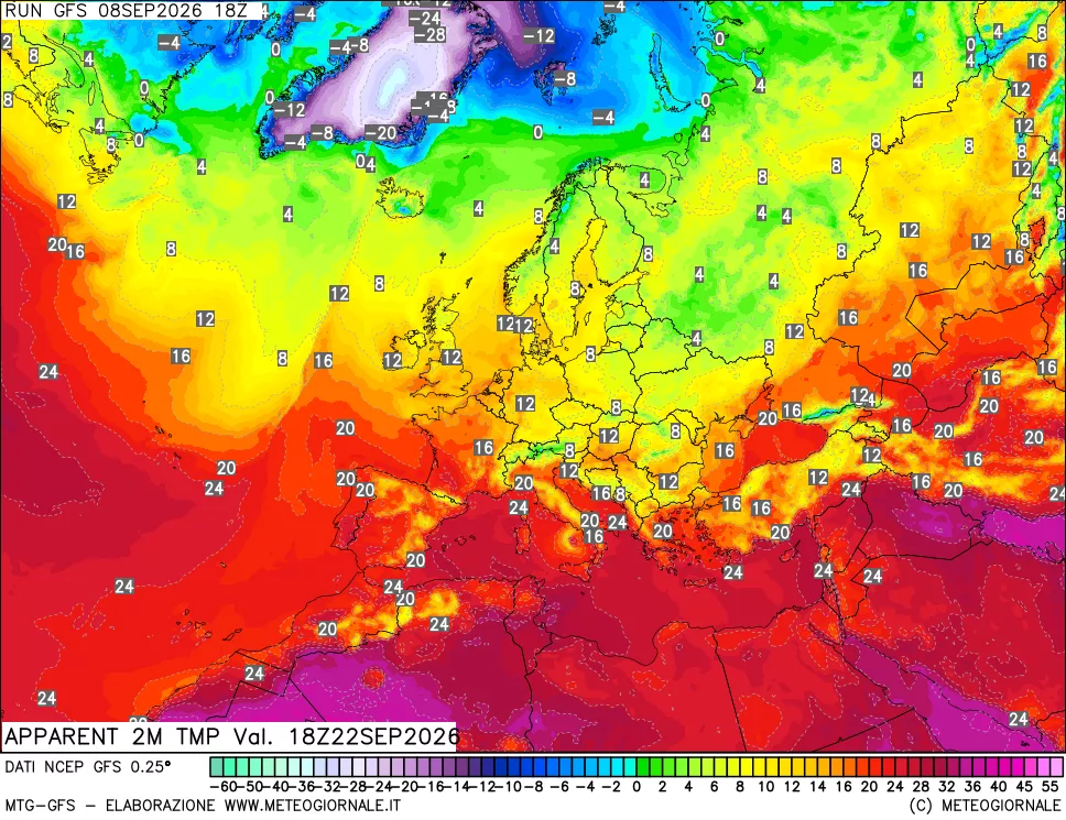 mappa Temp percepita